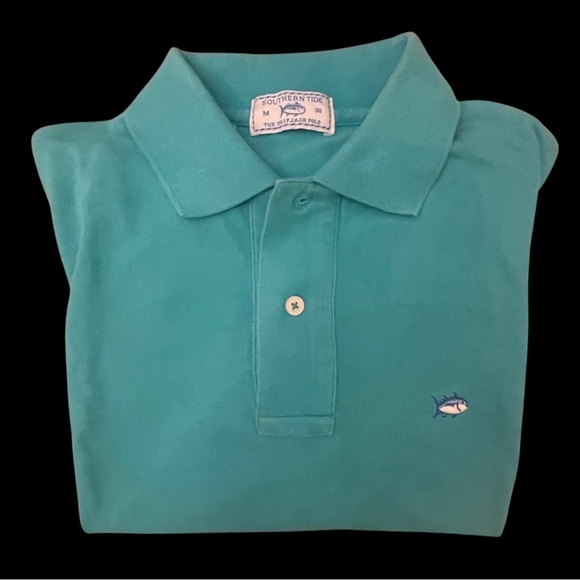 Southern Tide Men's Green Polo Shirt - Picture 6 of 8
